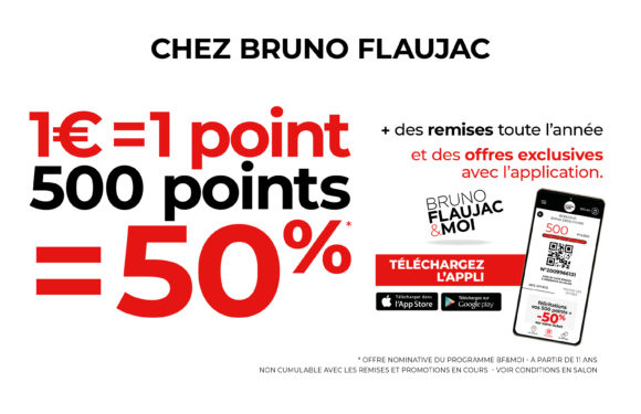 1€ = 1 point chez Bruno Flaujac