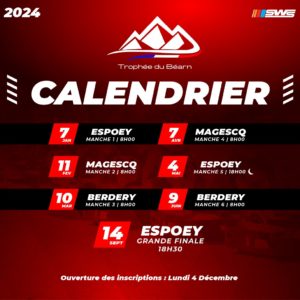 Calendrier 2024 – Trophée du Béarn