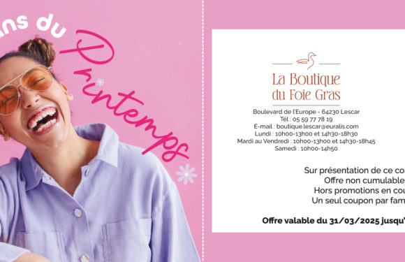 -10% sur l’ensemble du magasin