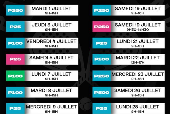 Programme de juillet du Padel Ground !