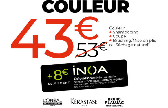 43€ le forfait couleur
