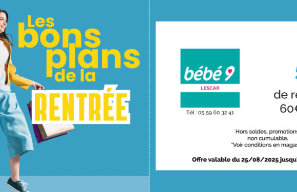 5€ de remise pour 60€ d’achat*