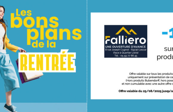 -10% sur tous les produits Falliero