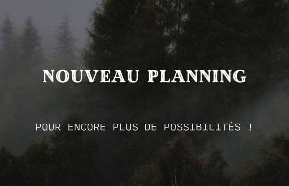 Nouveau planning de rentrée !