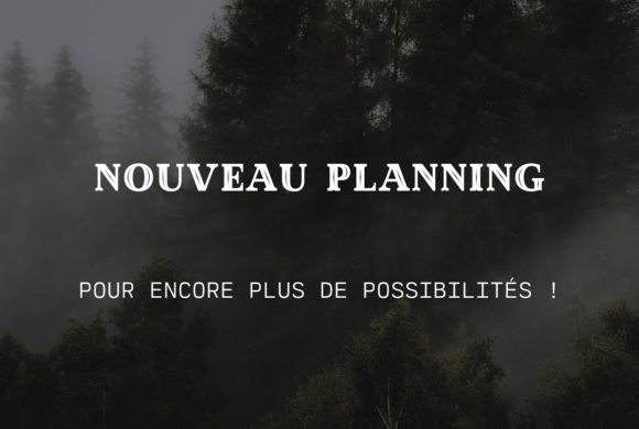 Nouveau planning de rentrée !