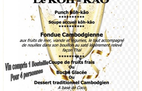 Votre repas du réveillon avec Kôh-Kâo