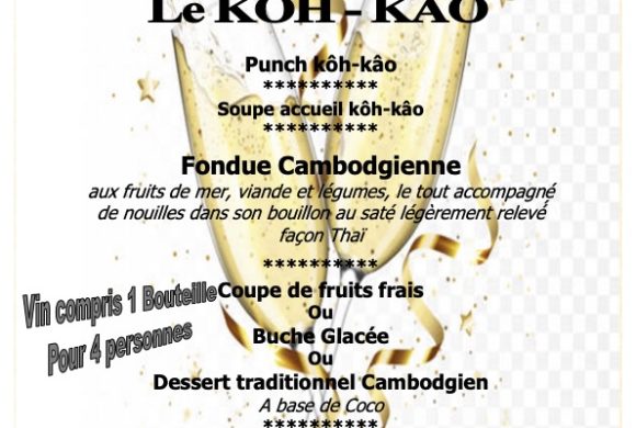 Votre repas du réveillon avec Kôh-Kâo