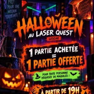 🎃 Halloween s’invite chez Laser Quest Lescar ! 👻